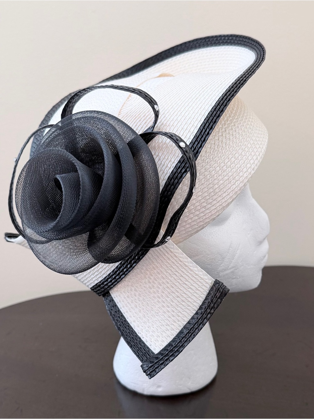 Two-Tone Women's Dress Hat - Picture 4 of 8